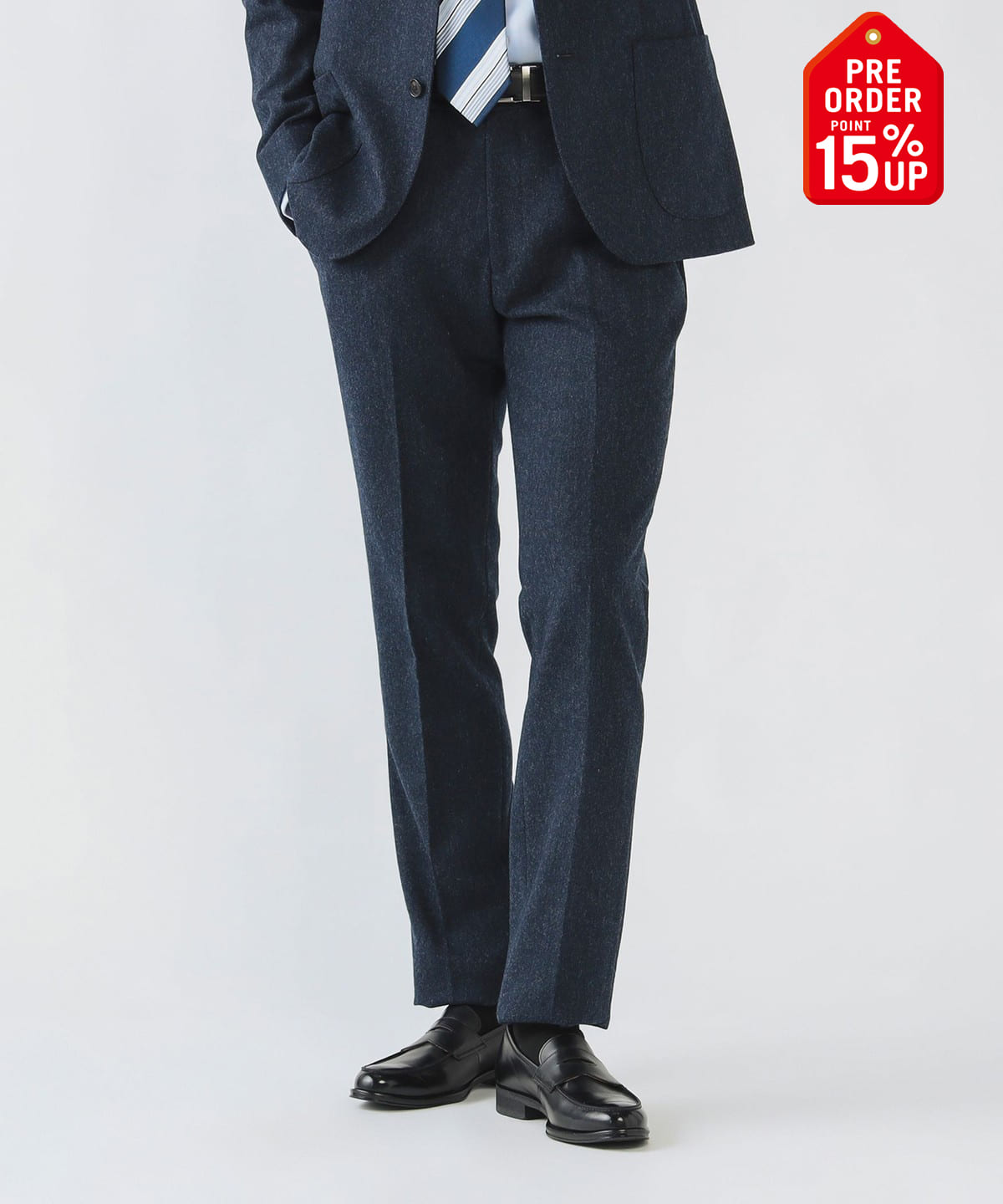 【+15%ポイントUP】フランネル ノープリーツ スラックス 25FW(S XXL・セットアップ対応) パンツ MEN NAVY L 【+15%ポイントUP】フランネル ノープリーツ スラックス 25FW(S XXL・セットアップ対応) パンツ MEN NAVY L