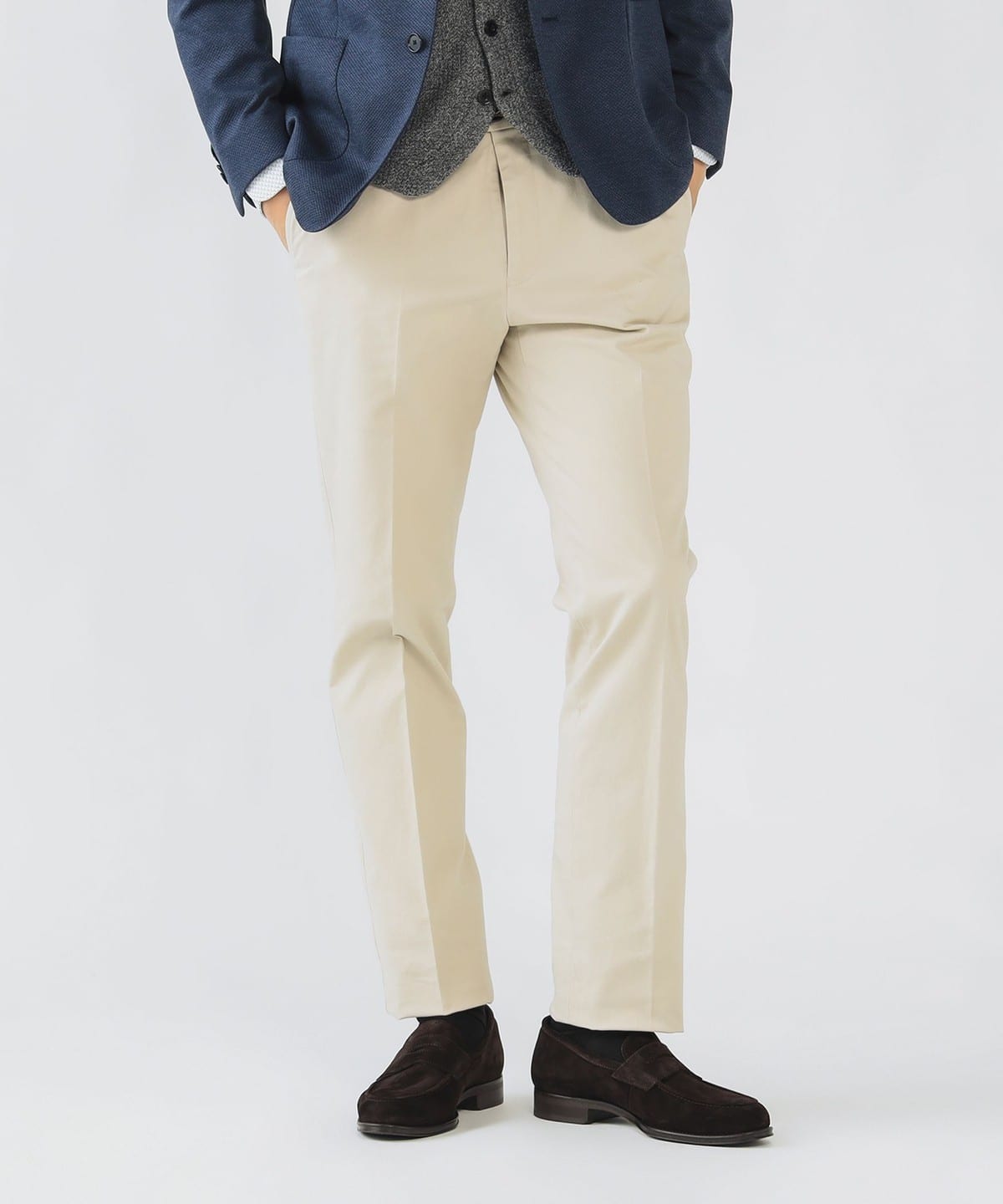【+15%ポイントUP】ストレッチチノ ノープリーツスラックス 25FW(S XL) パンツ MEN BEIGE S 【+15%ポイントUP】ストレッチチノ ノープリーツスラックス 25FW(S XL) パンツ MEN BEIGE S
