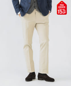 【+15%ポイントUP】ストレッチチノ ノープリーツスラックス 25FW（S～XL）
