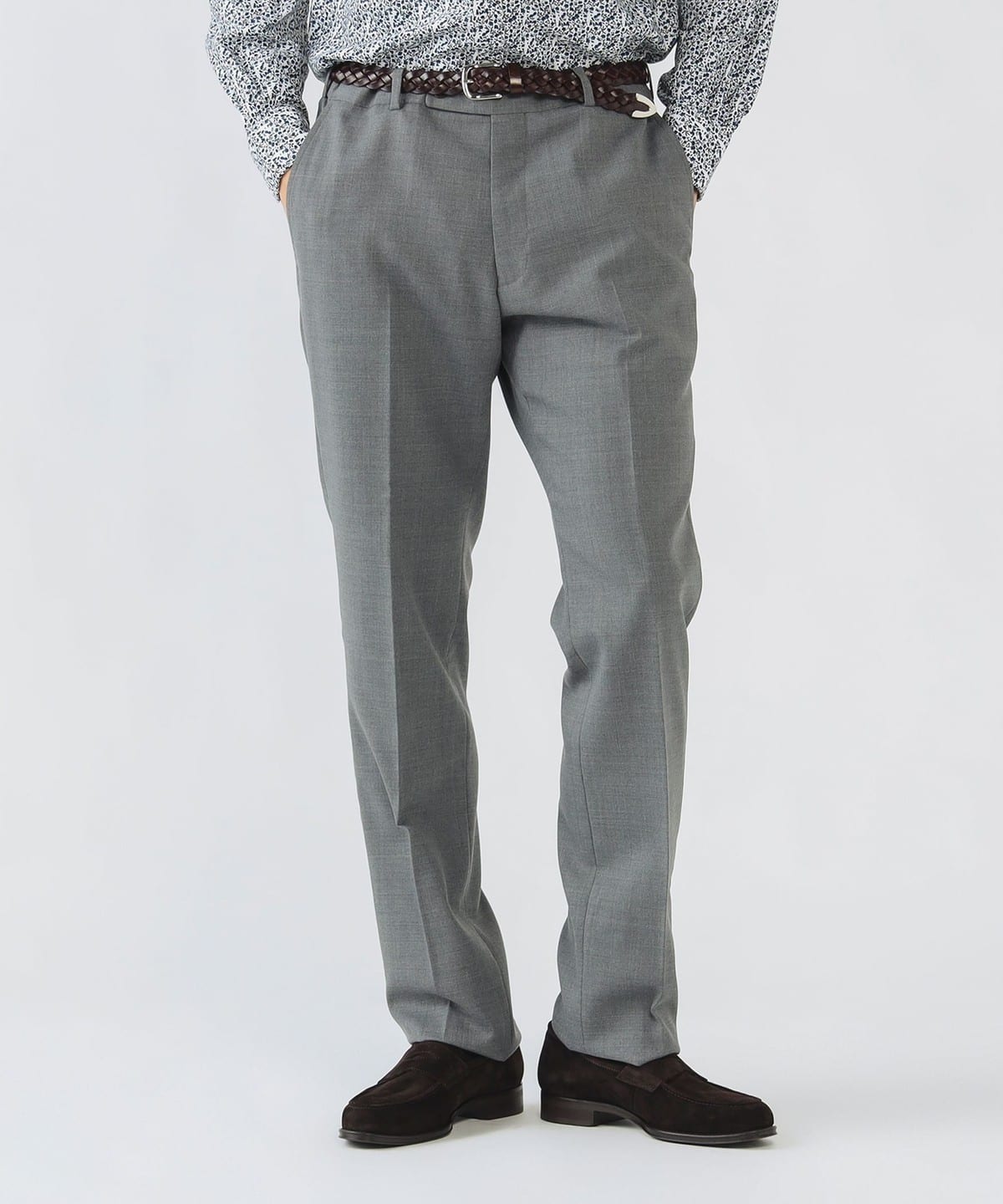 【+15%ポイントUP】サージ ノープリーツ スラックス 25FW(S XL) パンツ MEN GREY S 【+15%ポイントUP】サージ ノープリーツ スラックス 25FW(S XL) パンツ MEN GREY S