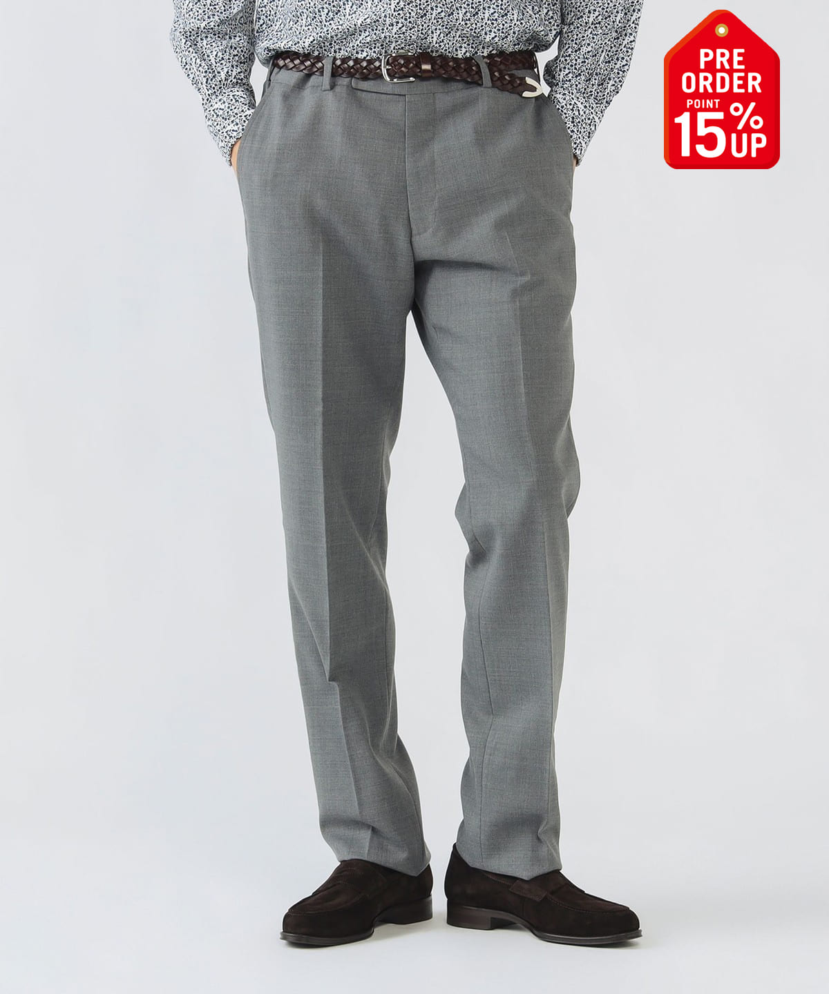【+15%ポイントUP】サージ ノープリーツ スラックス 25FW(S XL) パンツ MEN GREY XL 【+15%ポイントUP】サージ ノープリーツ スラックス 25FW(S XL) パンツ MEN GREY XL