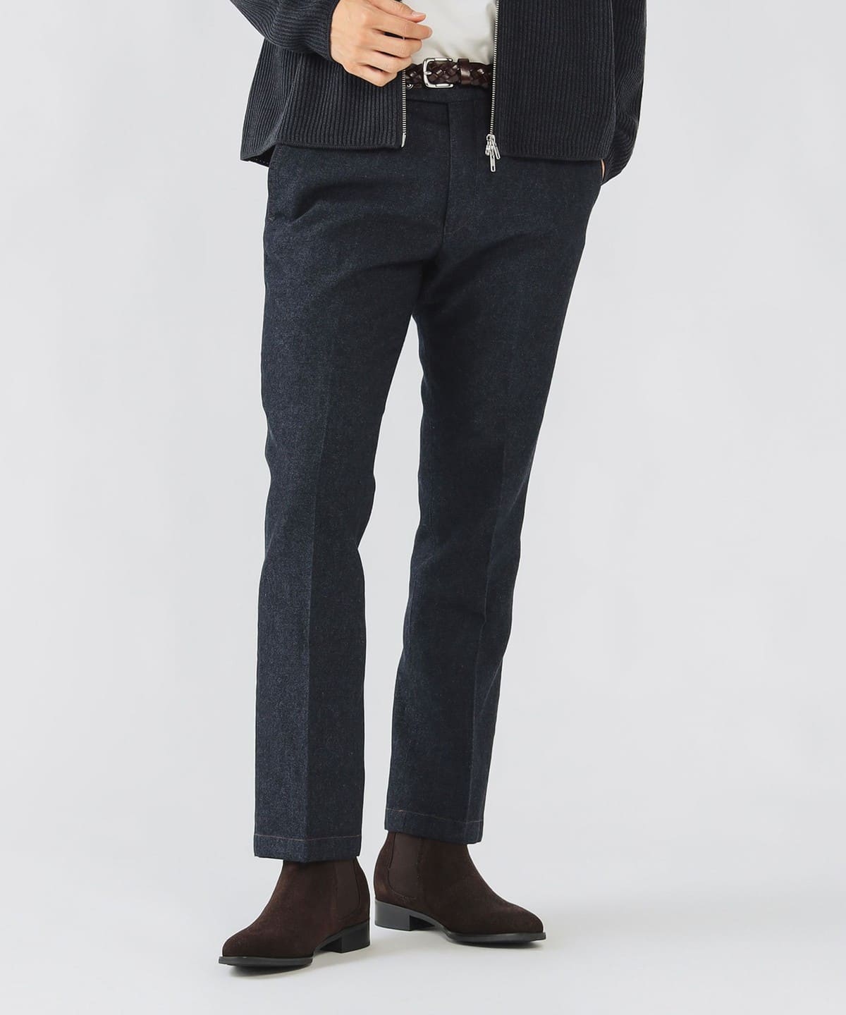 ヴィンテージ デニム調 ノープリーツパンツ（セットアップ対応） パンツ MEN INDIGO S