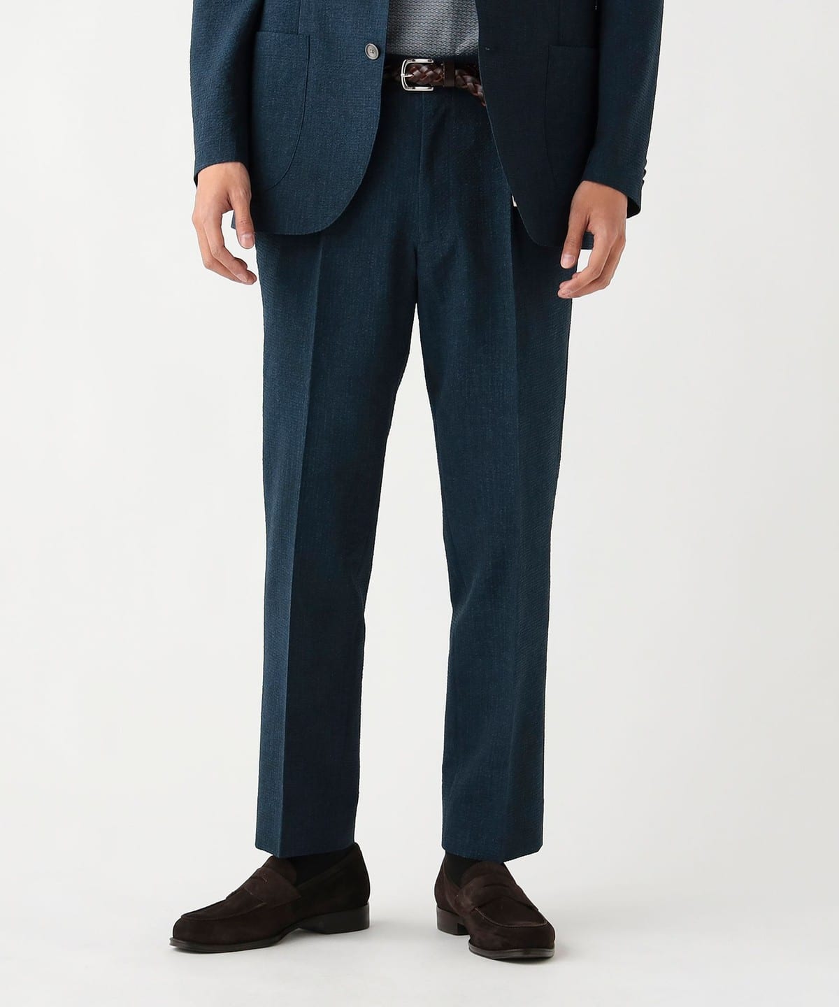 BEAMS HEART（ビームス ハート）デニムプリント シアサッカー