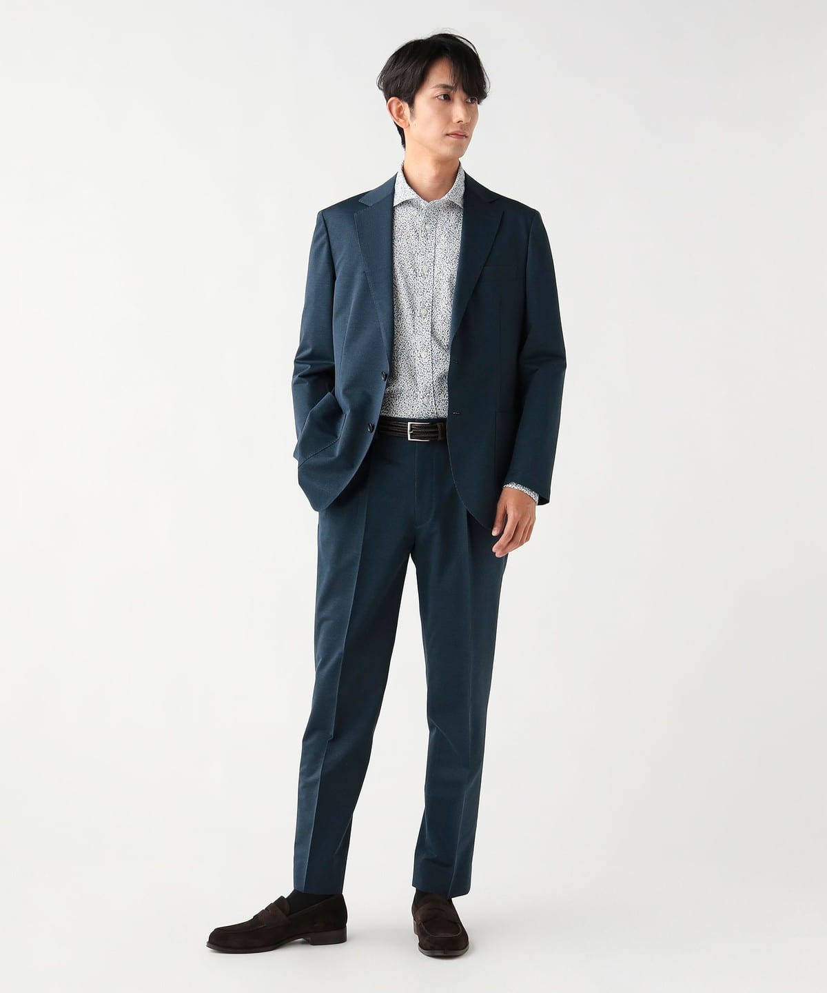 BEAMS HEART（ビームス ハート）ポリエステルコットン 強撚 千鳥柄