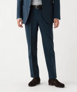 【+10%ポイントUP】ポリエステルコットン 強撚 千鳥柄 スラックス（セットアップ対応）