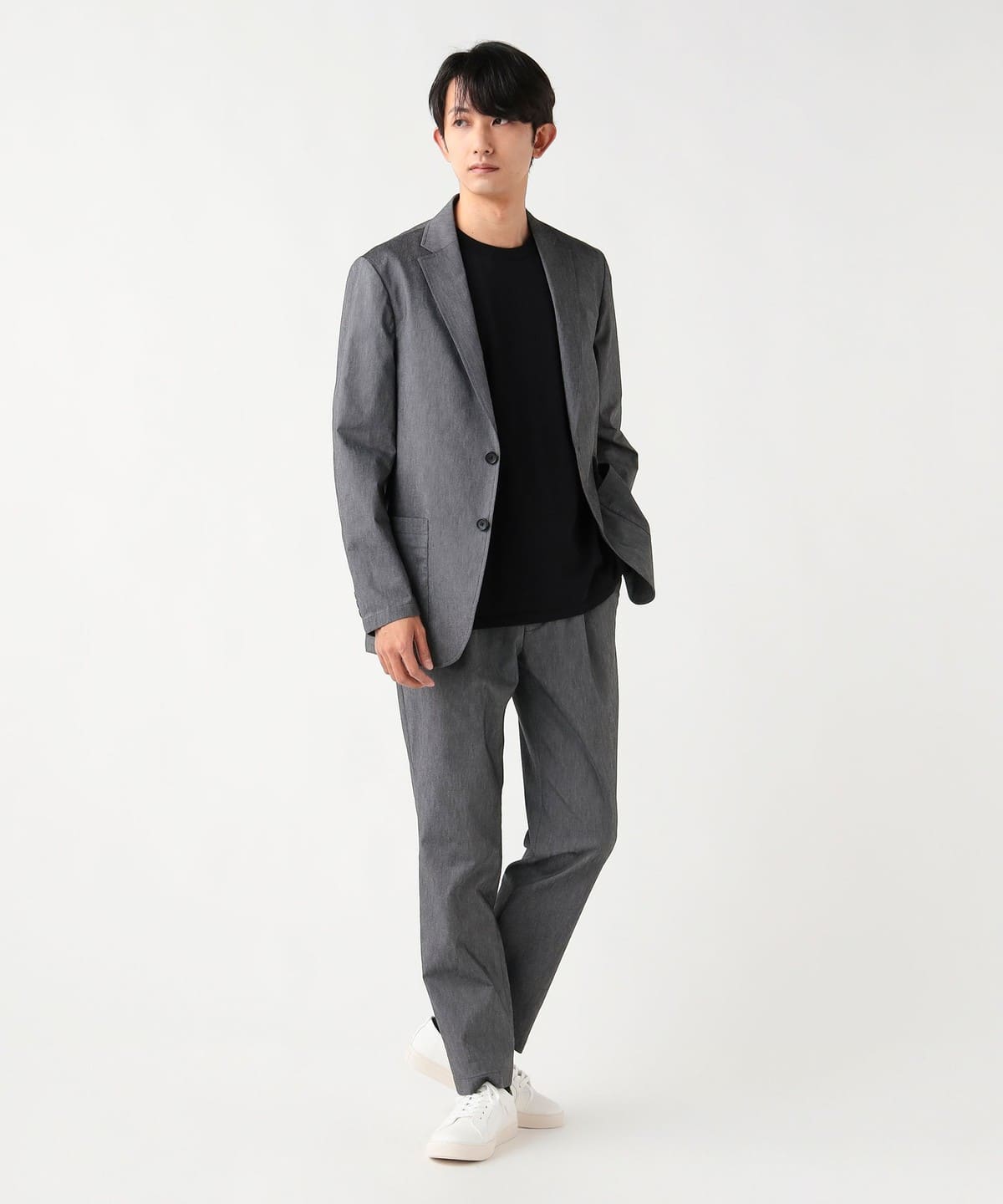 BEAMS HEART（ビームス ハート）麻ブレンド ストレッチ 1プリーツ