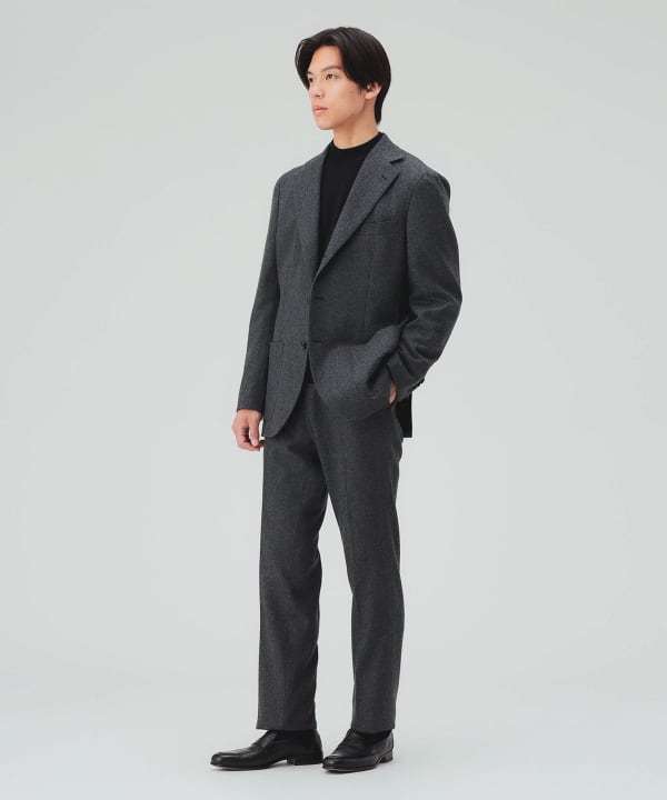 【10%OFFクーポン対象】フランネル ノープリーツ スラックス（セットアップ対応） [H:178cm C:87 W:72 H:86 Size:L]