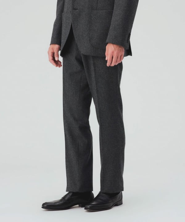 【10%OFFクーポン対象】フランネル ノープリーツ スラックス（セットアップ対応） [H:178cm C:87 W:72 H:86 Size:L]