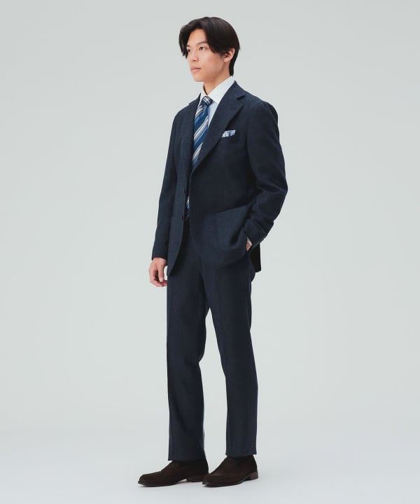 【10%OFFクーポン対象】フランネル ノープリーツ スラックス（セットアップ対応） [H:178cm C:87 W:72 H:86 Size:L]