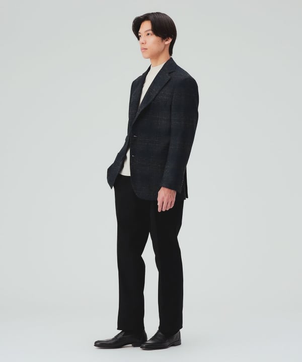 【10%OFFクーポン対象】コットンカルゼ 2プリーツ ストレッチ チノパンツ [H:178cm C:87 W:72 H:86 Size:L]