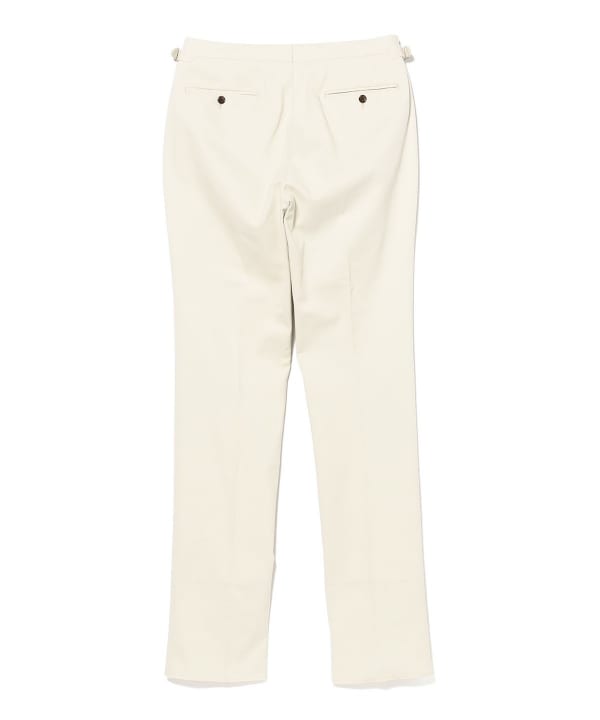 【10%OFFクーポン対象】コットンカルゼ 2プリーツ ストレッチ チノパンツ