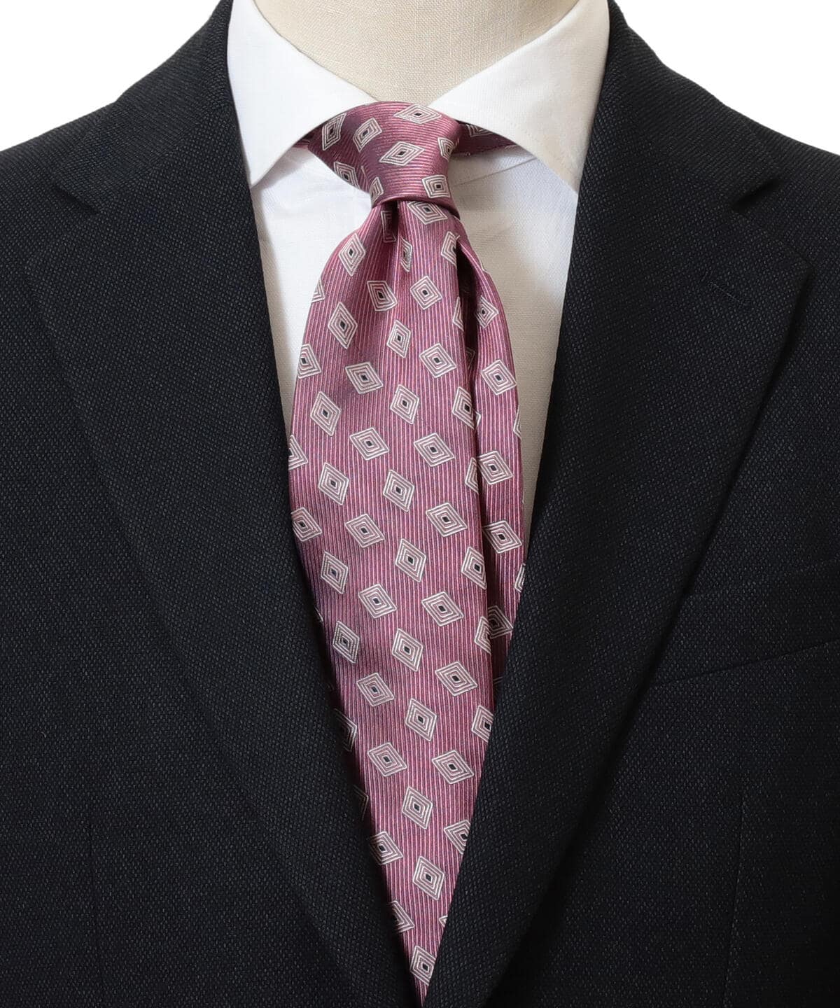小紋柄 ジャカード ネクタイ 22AW① スーツ・ネクタイ MEN PINK JAQ FREE 小紋柄 ジャカード ネクタイ 22AW① スーツ・ネクタイ MEN PINK JAQ FREE