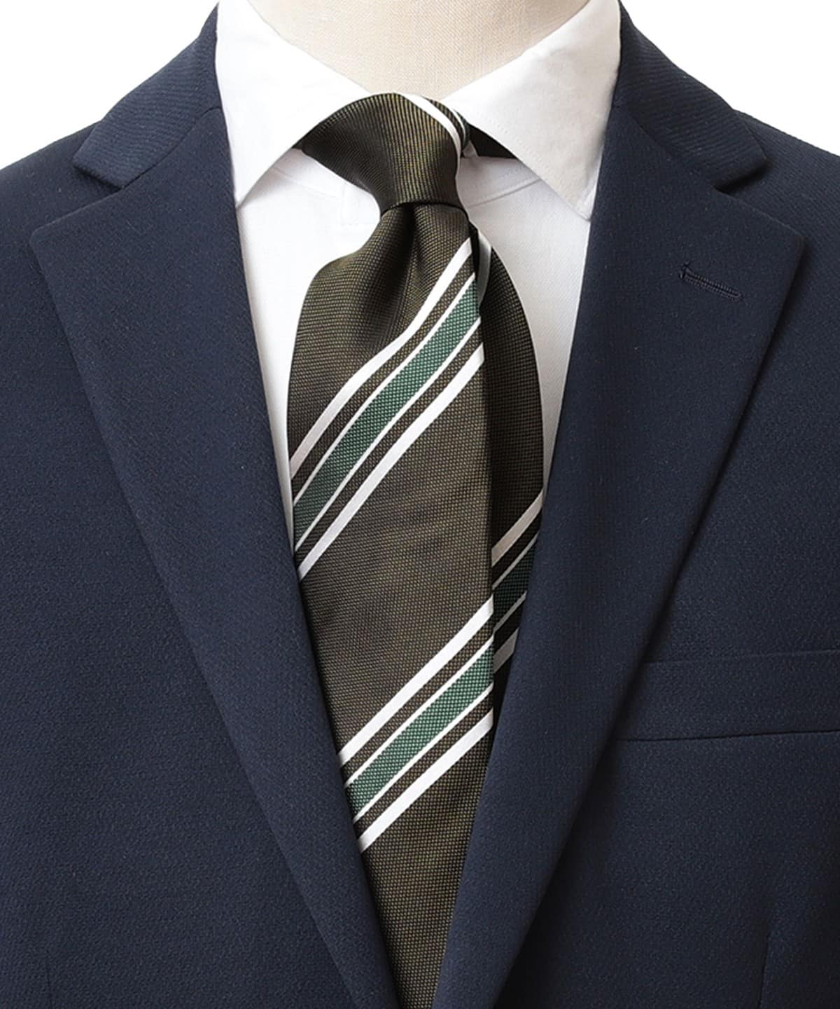 ストライプ ネクタイ 23SS スーツ・ネクタイ MEN OLIVE ONE SIZE ストライプ ネクタイ 23SS スーツ・ネクタイ MEN OLIVE ONE SIZE