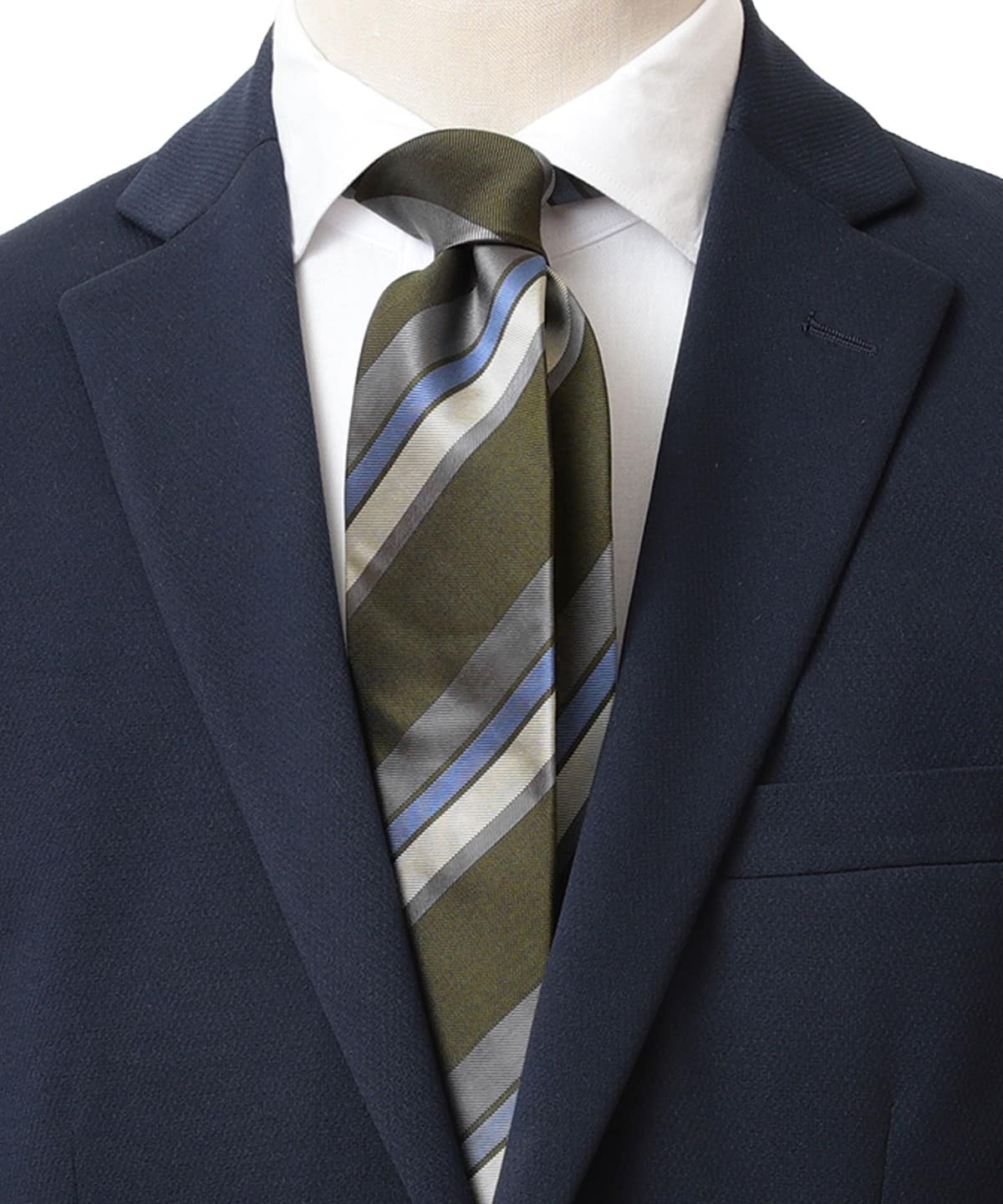 ストライプ ネクタイ 23SS スーツ・ネクタイ MEN OLIVE FREE ストライプ ネクタイ 23SS スーツ・ネクタイ MEN OLIVE FREE