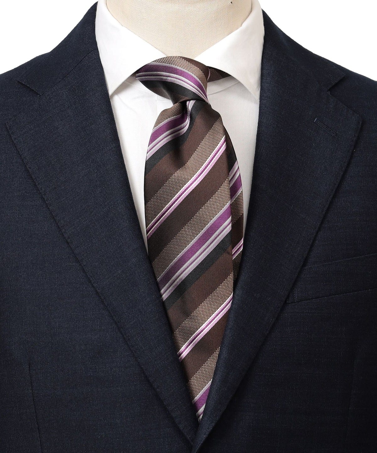 ストライプ ネクタイ 23AW③ スーツ・ネクタイ MEN BROWN ONE SIZE ストライプ ネクタイ 23AW③ スーツ・ネクタイ MEN BROWN ONE SIZE