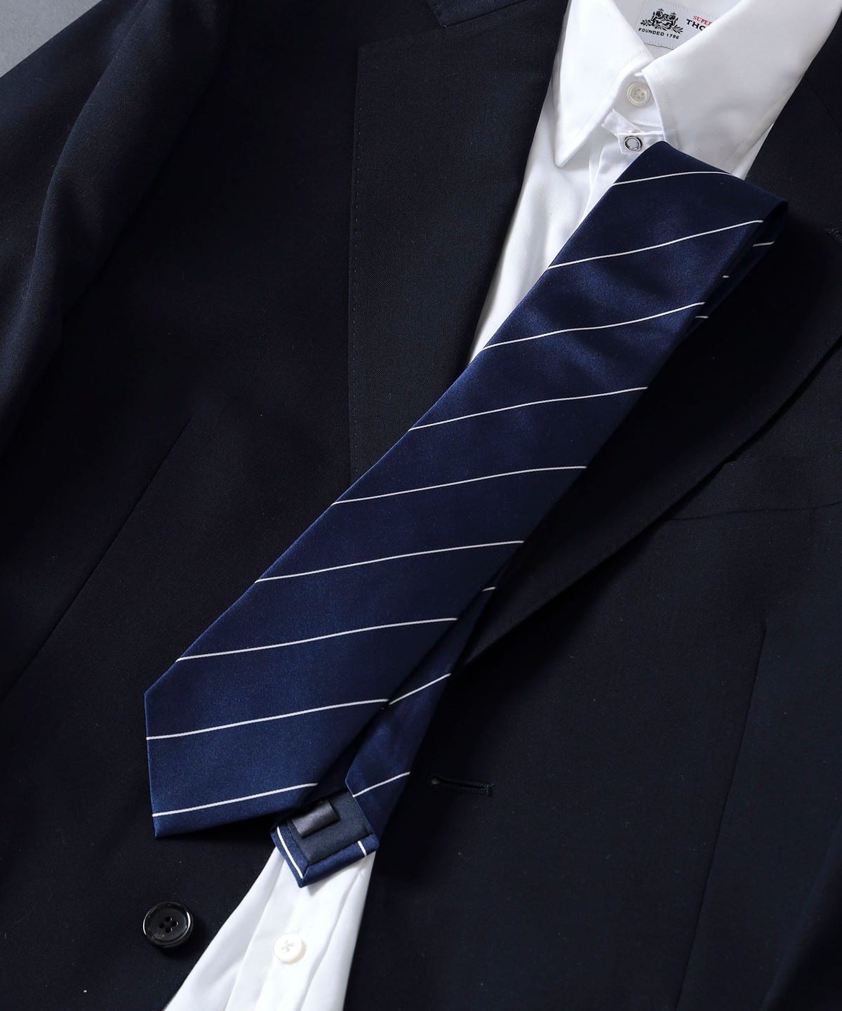 日本製】ビームスエフ ネクタイ パープル 無地 ソリッド 高級