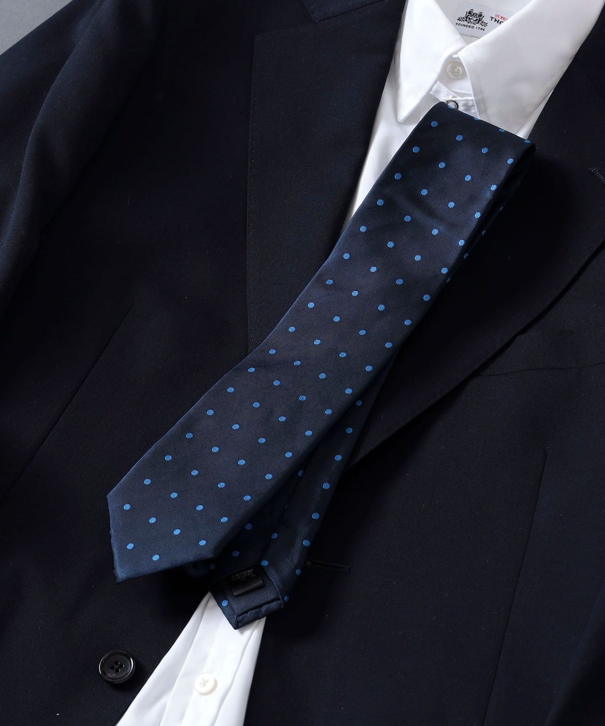 ドット ネクタイ 24FW③ スーツ・ネクタイ MEN NAVY② ONE SIZE ドット ネクタイ 24FW③ スーツ・ネクタイ MEN NAVY② ONE SIZE