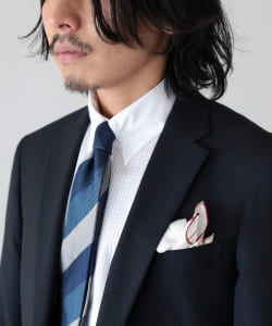配色トリミング シルクチーフ