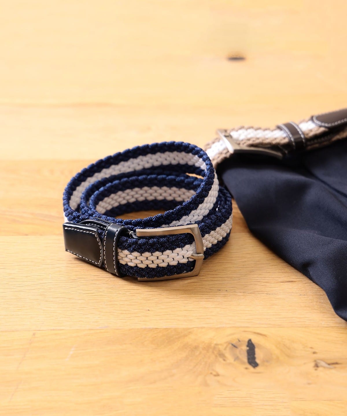 メランジ調 メッシュベルト ファッション雑貨 MEN NAVY L メランジ調 メッシュベルト ファッション雑貨 MEN NAVY L