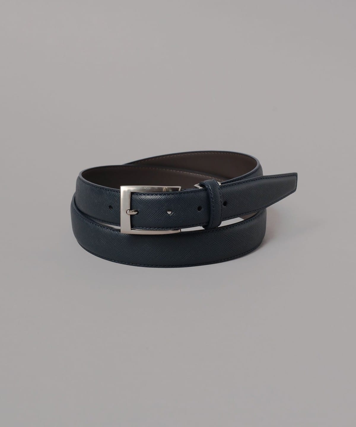 スクエアバックル サフィアーノレザーベルト ファッション雑貨 MEN NAVY ONE SIZE スクエアバックル サフィアーノレザーベルト ファッション雑貨 MEN NAVY ONE SIZE