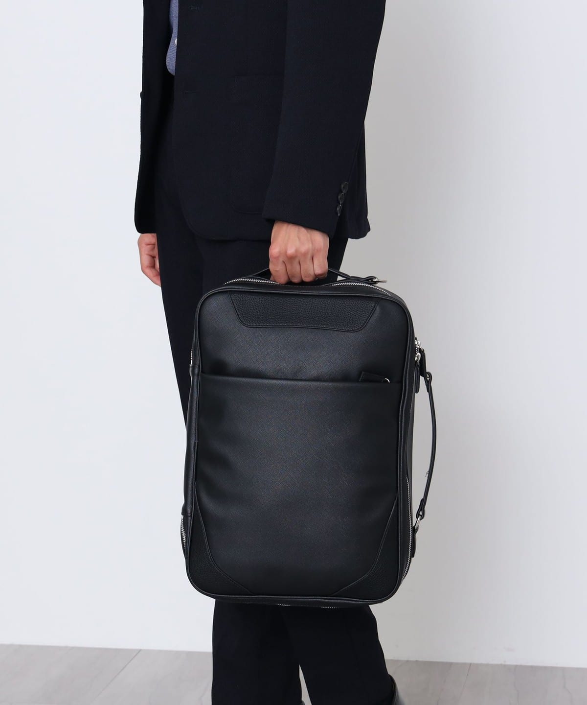 BEAMS HEART（ビームス ハート）フェイクレザー 3WAY ブリーフバッグ