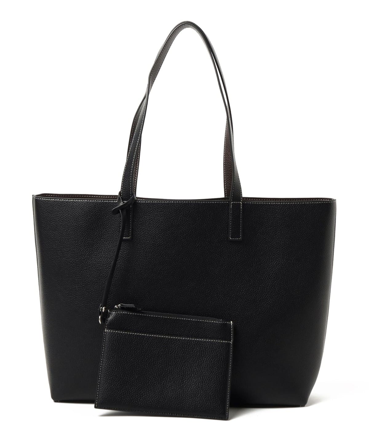 リバーシブル トートバッグ(A4サイズ収納可) バッグ MEN BLACK×DARK BROWN ONE SIZE リバーシブル トートバッグ(A4サイズ収納可) バッグ MEN BLACK×DARK BROWN ONE SIZE