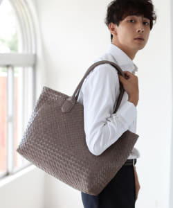 ▲BEAMS HEART / レザー イントレ トートバッグ