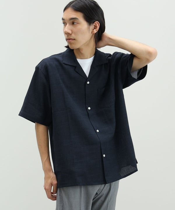 BEAMS（ビームス）ドビー オープンカラー シャツ（シャツ
