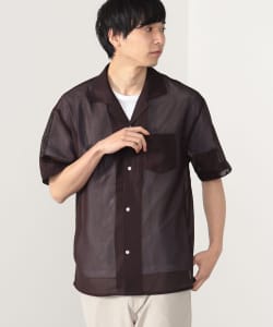 BEAMS HEART / 男裝 聚酯纖維 羅紋組織 開領 襯衫