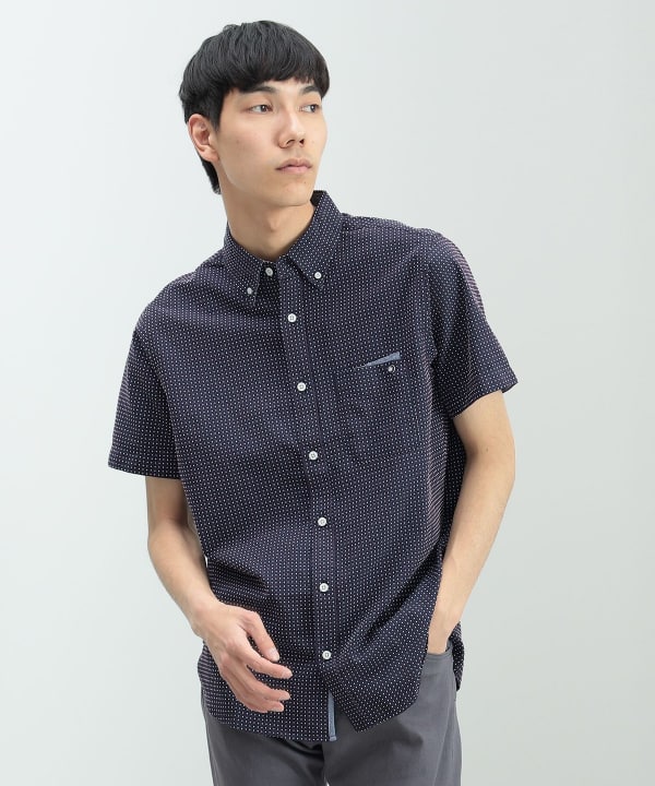 BEAMS HEART(ビームス ハート)刺し子 ショートスリーブ シャツ BEAMS HEART(ビームス ハート)刺し子 ショートスリーブ シャツ