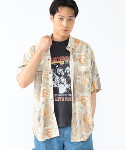 レトロプリント ショートスリーブ シャツ