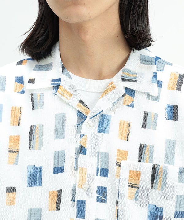 新品BEAMSBOYmaturelyPaisleyPrintHalfZipシャツ トップス