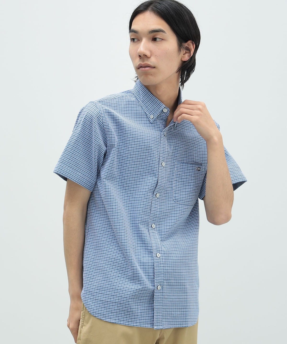 ジャカード ショートスリーブ シャツ シャツ・ブラウス MEN JACQUARD① S ジャカード ショートスリーブ シャツ シャツ・ブラウス MEN JACQUARD① S