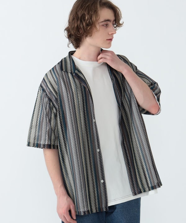 BEAMS HEART（ビームス ハート）レース ストライプ オープン