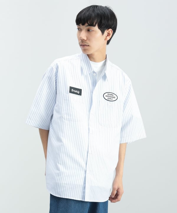 BEAMS HEART(ビームス ハート)GMS ストライプ ワークシャツ BEAMS HEART(ビームス ハート)GMS ストライプ ワークシャツ
