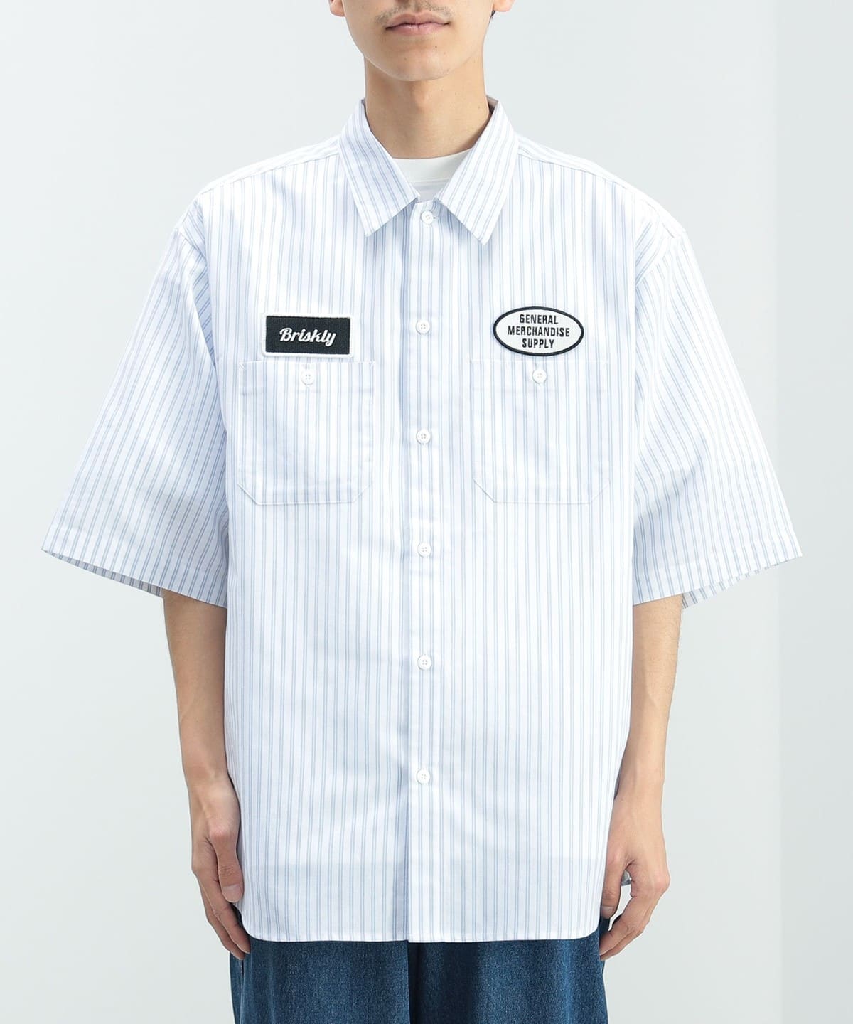 BEAMS HEART（ビームス ハート）GMS ストライプ ワークシャツ（シャツ  