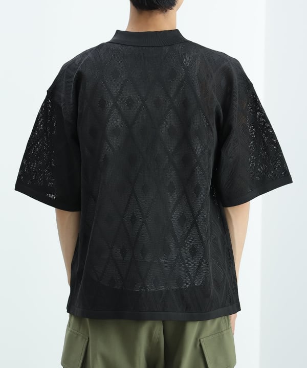 BEAMS HEART シャツ メッシュ ニット シャツ（タンクトップ