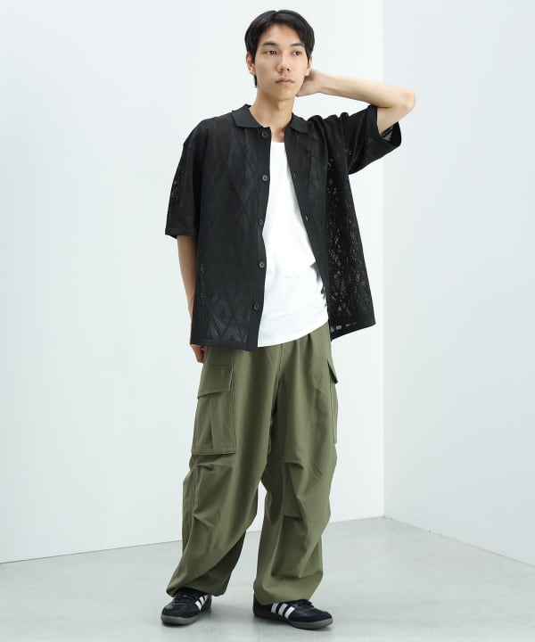 BEAMS HEART(ビームス ハート)メッシュ ニット シャツ(タンク BEAMS HEART(ビームス ハート)メッシュ ニット シャツ(タンク