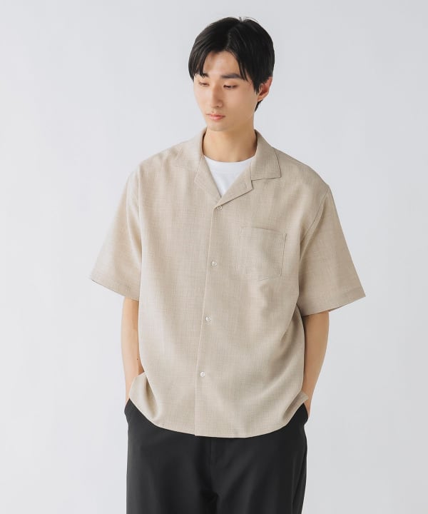 BEAMS HEART（ビームス ハート）ポリメランジ オープンカラーシャツ