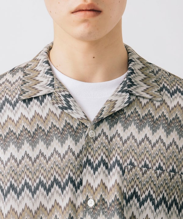 Arawmページ BEAMS HEART（ビームス ハート）プリント カラミ オープンカラーシャツ