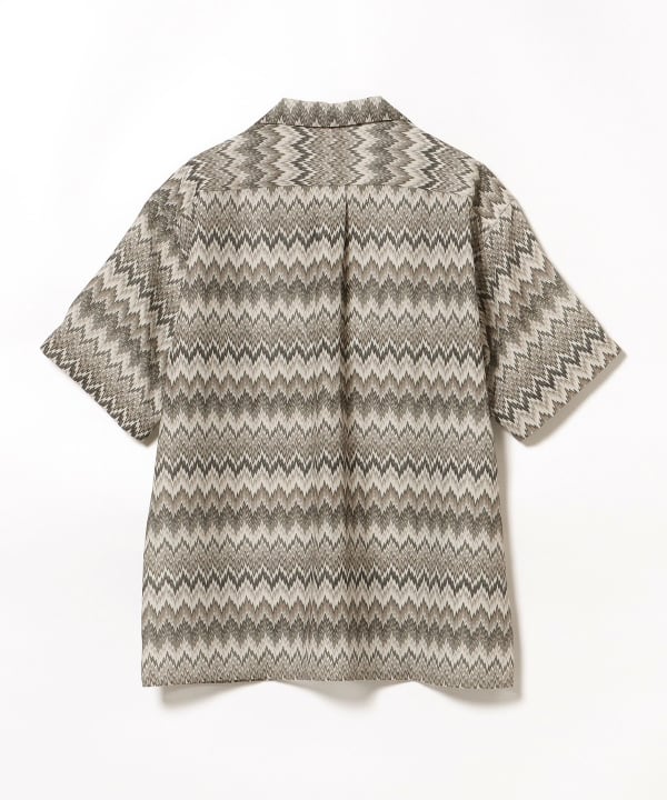 BEAMS HEART（ビームス ハート）プリント カラミ オープンカラーシャツ