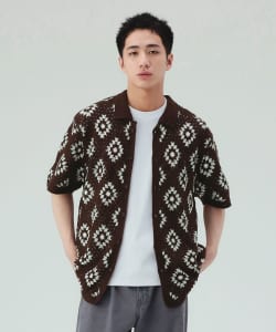 クロシェ編み ショートスリーブ シャツ