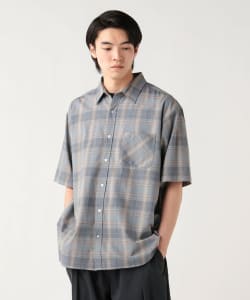 オンブレーチェック ショートスリーブ シャツ