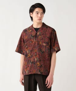 プリント オープンカラー シャツ