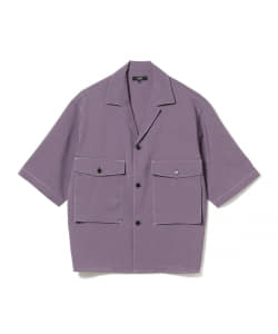 BEAMS HEART / ステッチ ビッグオープンカラーシャツ