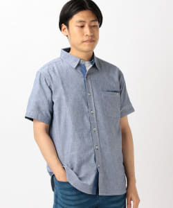 BEAMS HEART / COOLMAX(R) リネンコットン レギュラーカラー ショートスリーブ