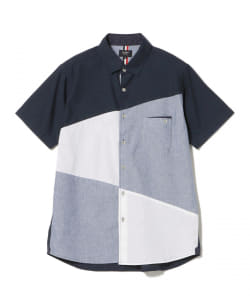 ▲BEAMS HEART / COOLMAX(R) 切替 ショートスリーブ シャツ