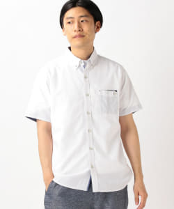 BEAMS HEART / カラミ ボタンダウン ハーフスリーブシャツ