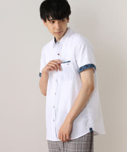 BEAMS HEART / 男裝 COOLMAX(R) 棉 亞麻 短袖 襯衫