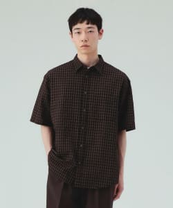 シアサッカー チェック ショートスリーブ シャツ